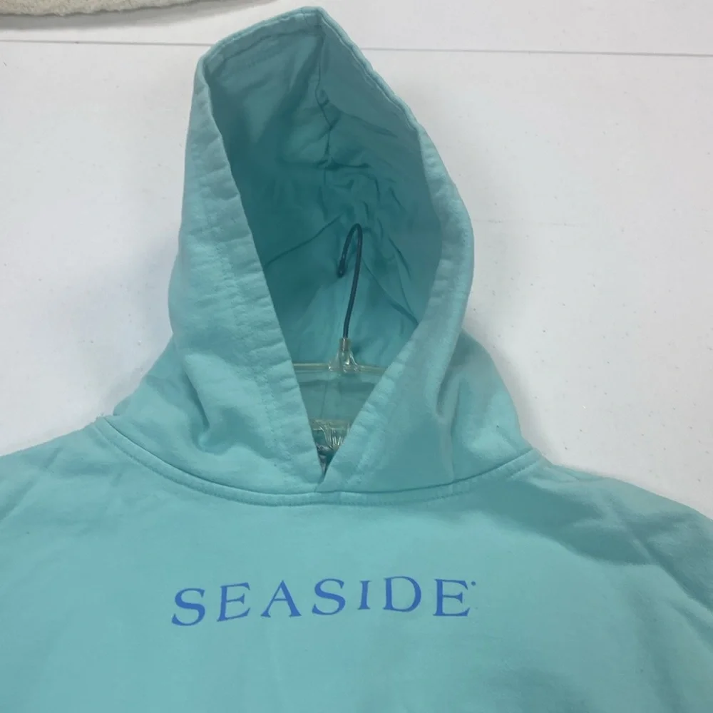 Youth Girl's Hoodie, XL, lovely blue/green color, "SEASIDE!" - Picture 10 of 13